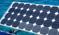 Adjustable solar panels, installed on davits Adjustable solar panels, installed on davits